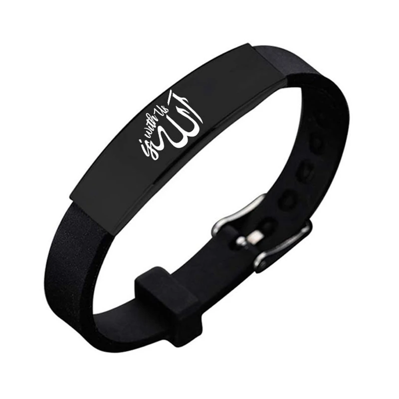 

Bracelet Black Plated Stainless Steel Bracelet - Strap 9 Size Adjustable Men's Bracelet Religious Jewelry Accessories 1pc