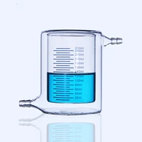 1pcs 50ml to 2000ml glass jacket beaker double beaker photocatalytic reactor glass beaker double layer beaker