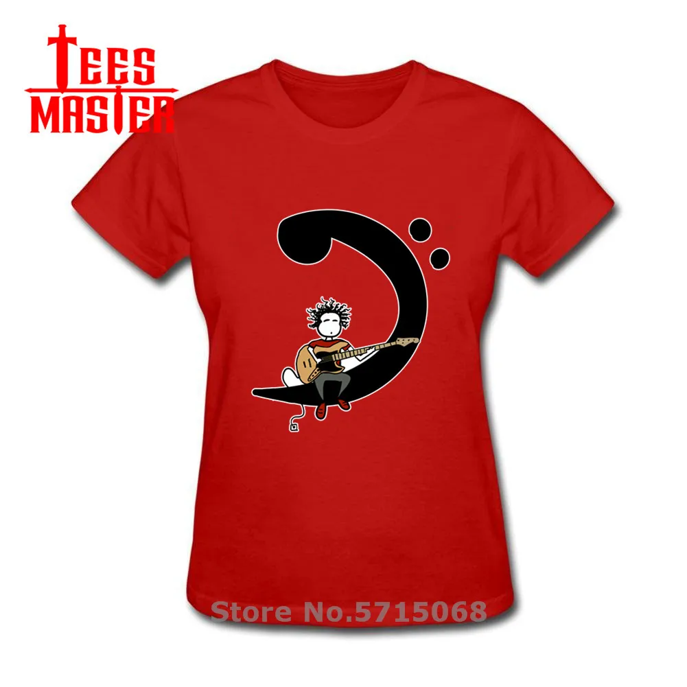 Одежда в стиле хип-хоп электрическая бас-гитара футболка для женщин забавные