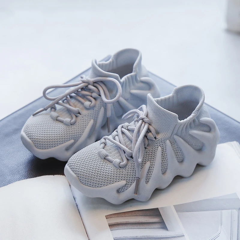 

Kushyshoo Toddler Boy Shoes 2021 New Fashion Solid Color All-match Kids Sneakers Mesh Breathable Non-slip Heighten Running Shoes