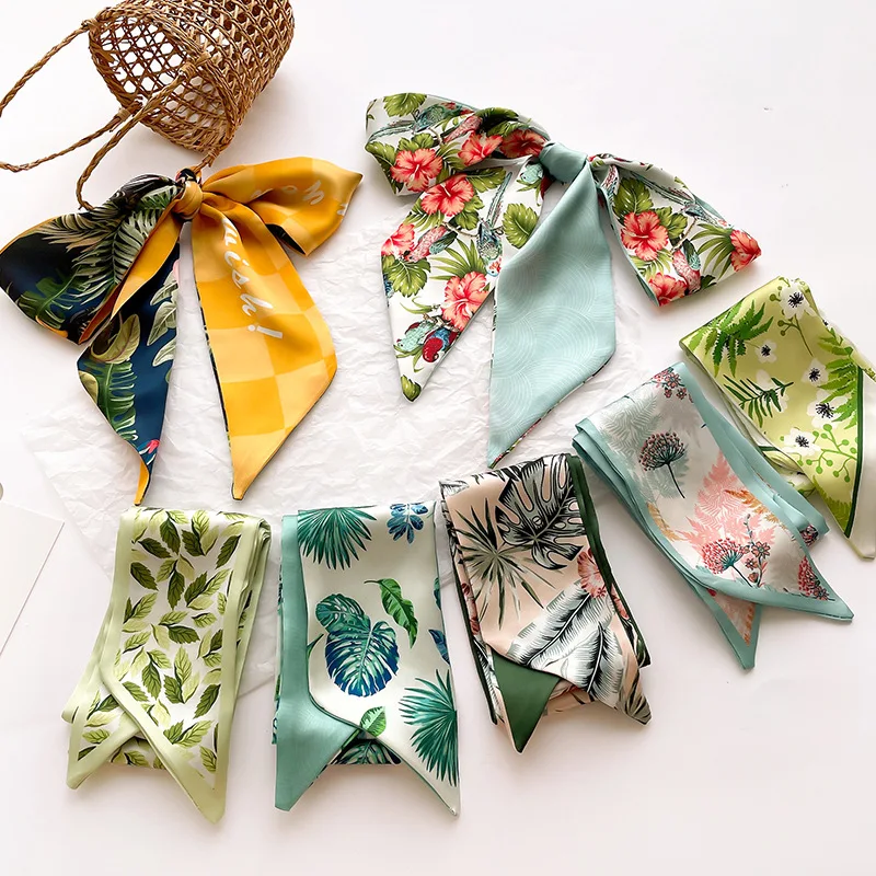 Новый литературный лес Ретро французский маленький шелковый шарф женский лентой