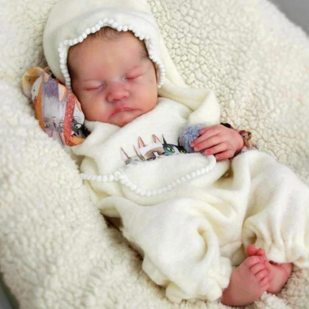 

NPK Bebe Reborn Doll 17 Inches Lifelike Newborn Reborn Baby Levi Vinyl Unpainted Unfinished Doll Parts DIY Blank Doll Kit