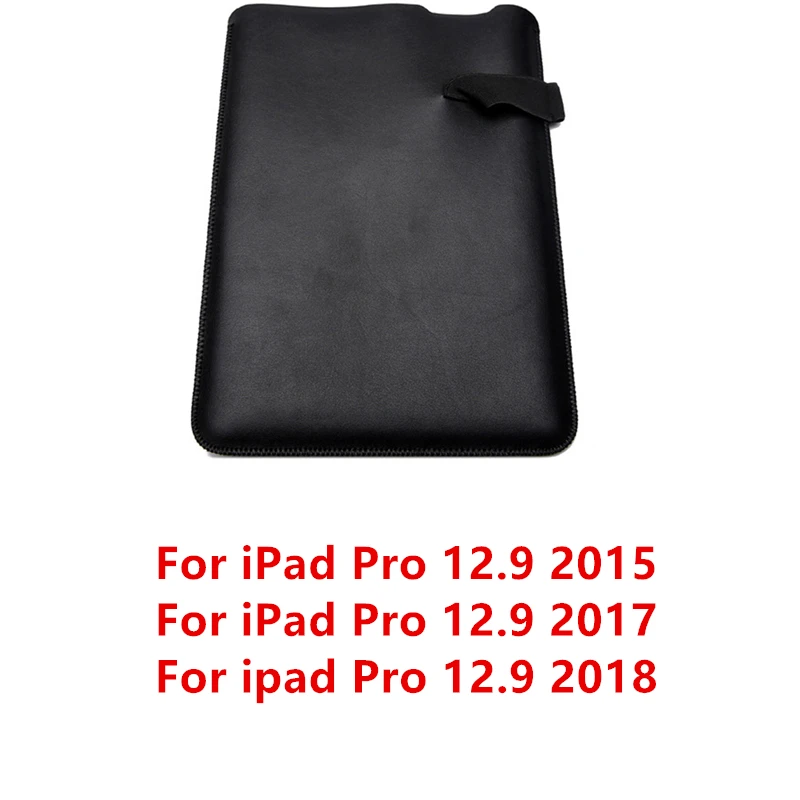 Премиум из искусственной кожи для iPad 9,7 чехол для планшета сумка для iPad Air 2 1 Pro 9,7 10,5 12,9 чехол с карандашом - Цвет: Black 12.9
