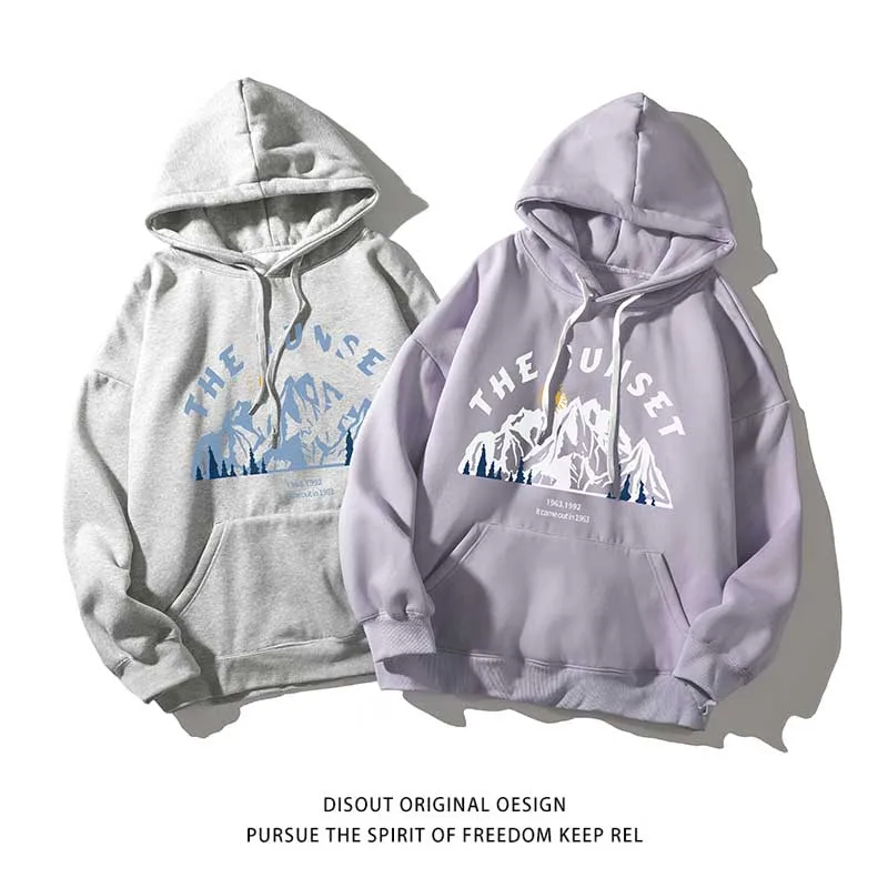 Толстовка мужская с капюшоном повседневный Свободный пуловер принтом модная