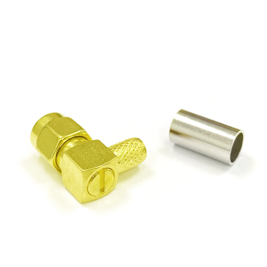 1 шт. обратный RP SMA правый угол штекер RF разъем обжимной для LMR195 RG58 оптовая