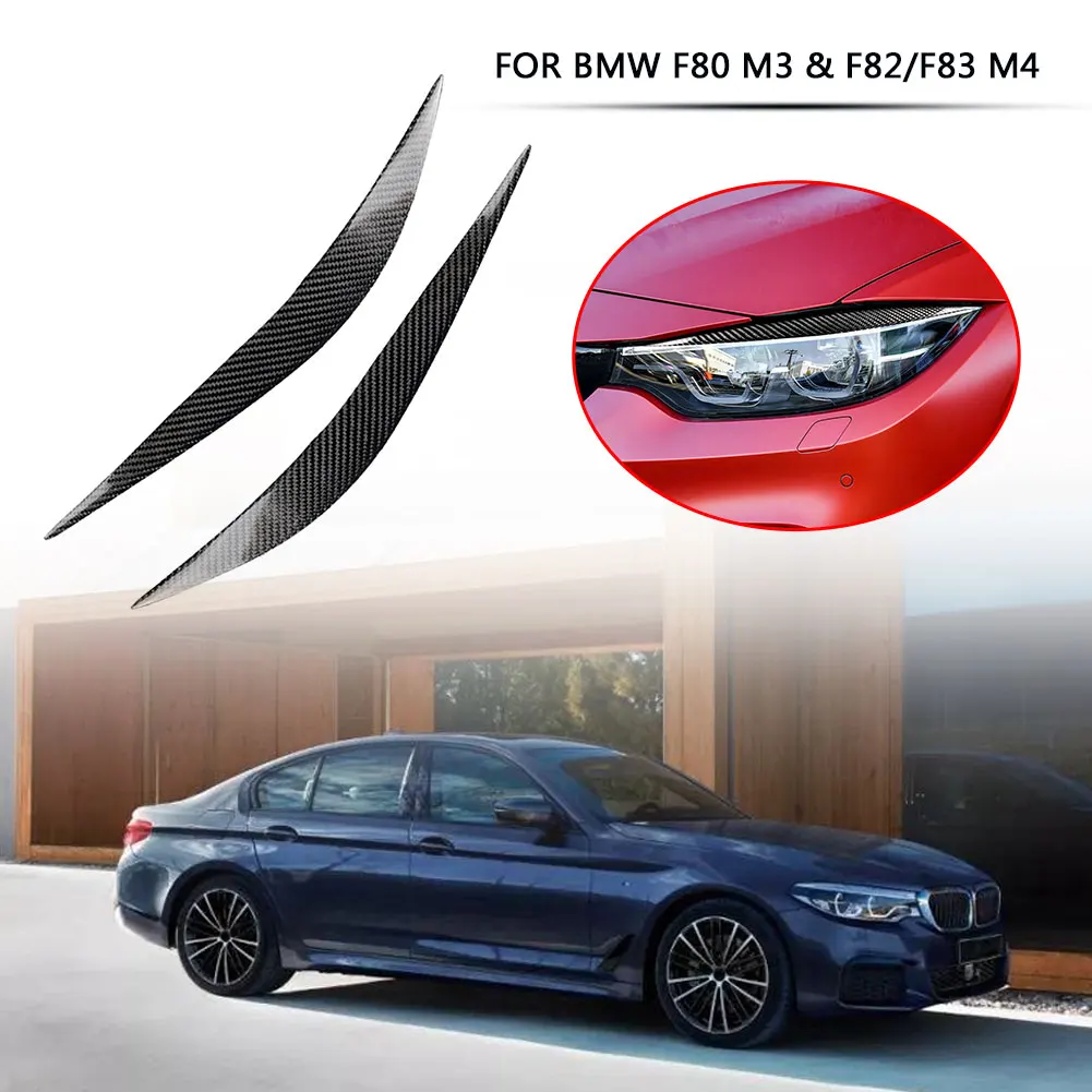 

Carbon Fiber Headlight Eyelids Trim Cover Accessories Car Styling for BMW F32 F33 F36 12-17 F80 M3 F82 F83 M4 14-16
