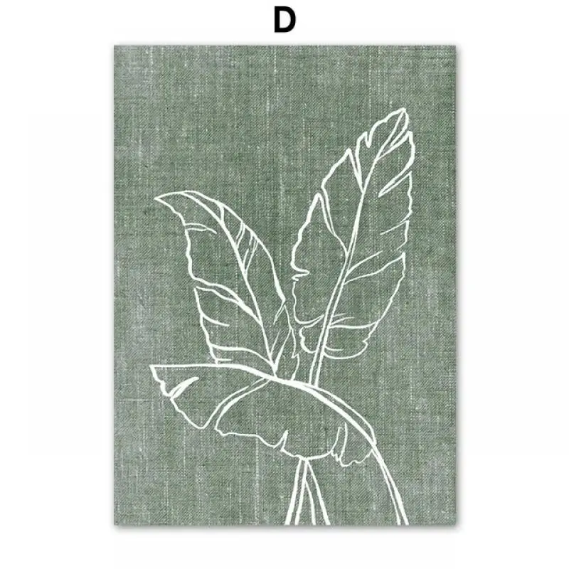 

Nordic Green Irregular Geometric Abstract Line Art Body & Leaf & Plant Posters and Prints Wall Art Canvas Painting Home Decor