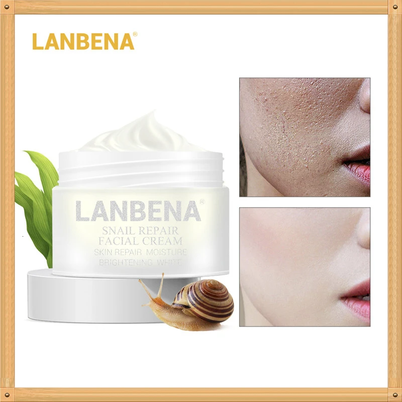 LANBENA, восстановление и отбеливание улитки, крем для лица, дневной крем против морщин, против старения, лечение акне, увлажнение, укрепляющий уход за кожей, 30 г