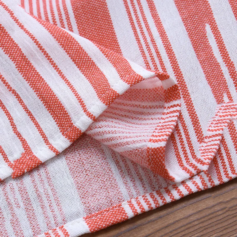 Повседневное Полосатое длинное платье с короткими рукавами и круглым вырезом