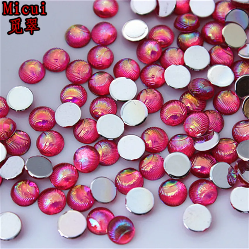 Micui 100pcs 6mm Colorful Round Acryl Non Hot Fix Rhinestones Crystal Nail Art For Appliques Wedding DIY Craft MC49 | Дом и сад