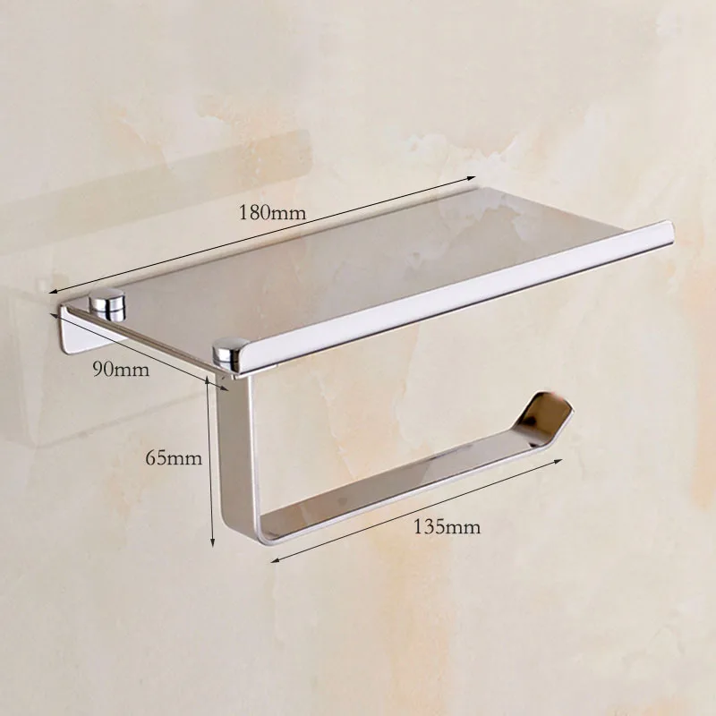 

Stainless steel bath paper telephone bracket polished paper bracket telephone bracket bathroom suite C