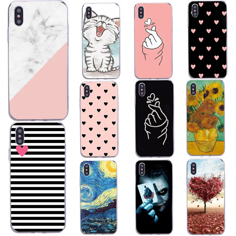 Силиконовый чехол для телефона iphone X XS MAX XR Чехлы 6 6S 7 8 Plus 5 SE Coque Etui бампер задняя