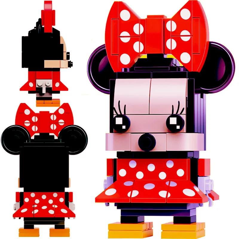 

2021 New Disney Mini Mickey Minnie Figures DIY Classic Movie Model Block Bricks Toys Children Birthday Gift