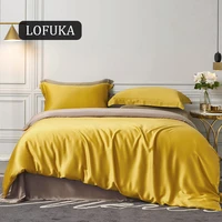 lofuka women top grade 100 silk bedding set beauty duvet cover queen king flat sheet fitted sheet pillowcase for gift bed set