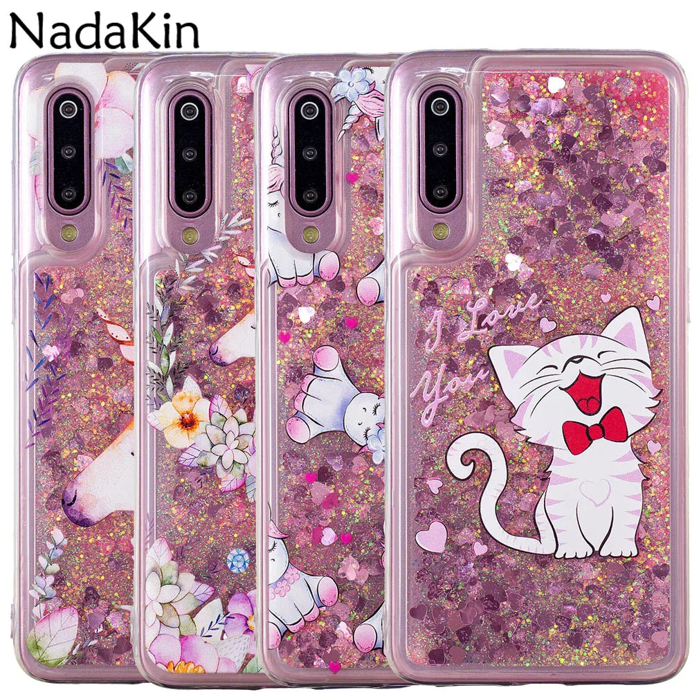 Luxury Painted Unicorn Quicksand Case Cover Shell for Xiaomi Mi 9T 9 A2 Lite A1 Pocophone F1 Redmi 7 7A 6 6A 5 5A Note 7 5 6 Pro