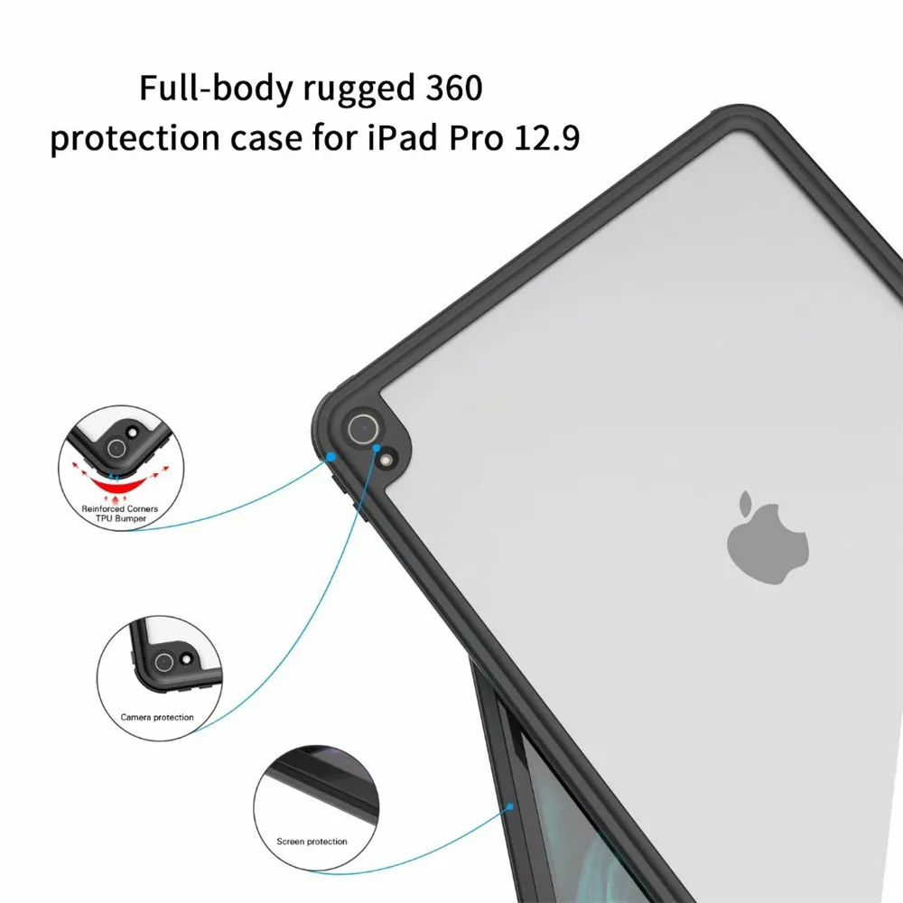 100% герметичный водонепроницаемый чехол для iPad Pro 12 9 снегостойкий ударопрочный