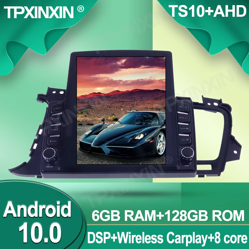 저렴한 기아 K5 2010-2014 테슬라 스크린 128G 안드로이드 10.0 차량용 멀티미디어 플레이어, 헤드유닛 오디오 라디오 내비게이션 무선 카플레이