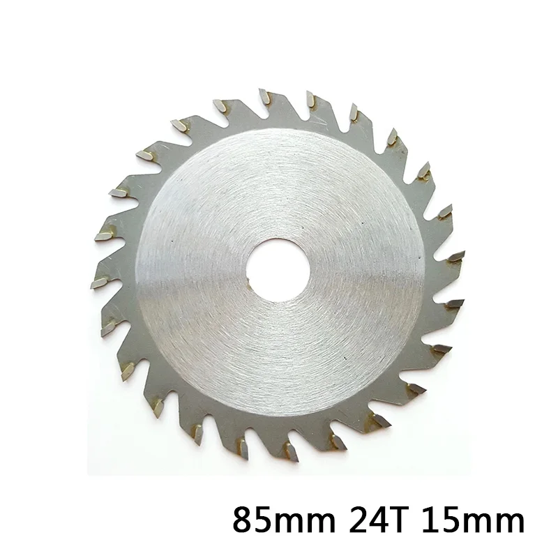 

1pc 24T 15mm Bore Carbide Circular Saw Blade 85mm Disc Wood Cutter Metal Plastic For Angle Grinder Wood Carving Disc