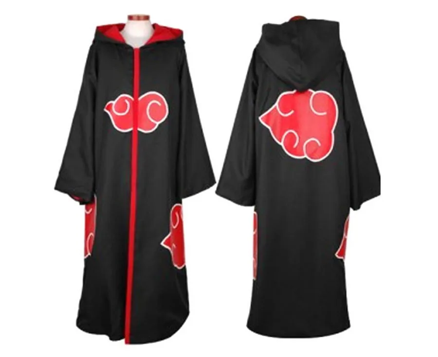 Аниме Наруто Учиха Итачи Хэллоуин косплей костюм ниндзя Акацуки ветер пальто