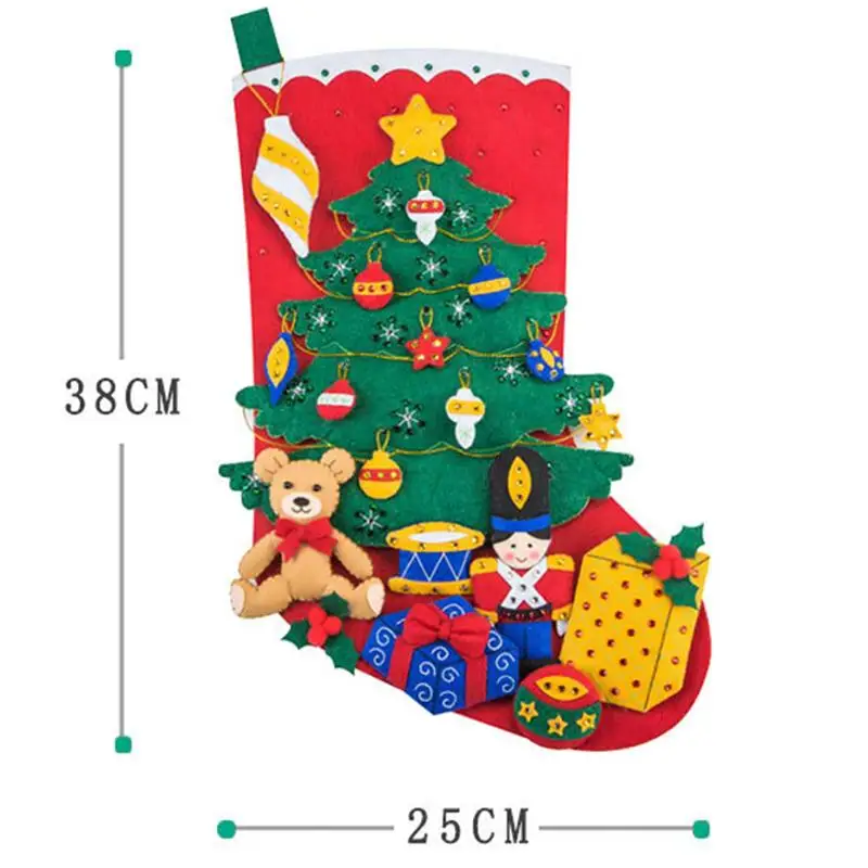 Набор для изготовления рождественских чулок ручной работы из нетканого