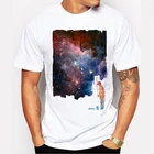 Модная перекрашенная футболка galaxy с коротким рукавом, мужские Забавные футболки, крутые Топы