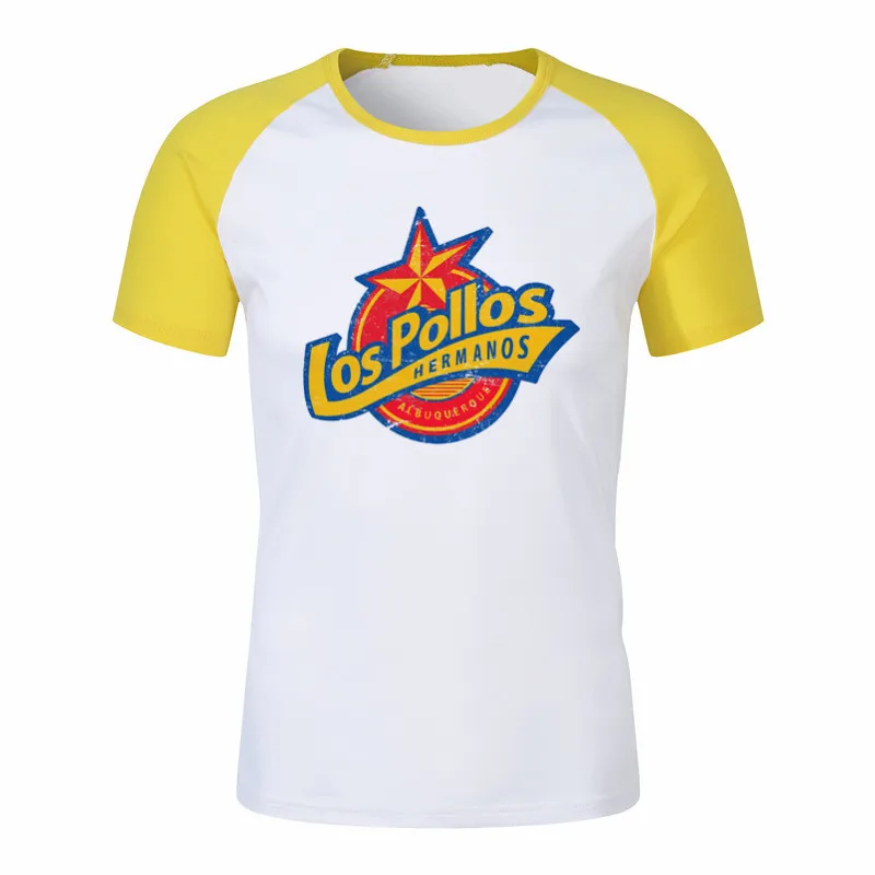 Мужская модная футболка LOS POLLOS футболка с надписью Hermanos Chicken Brothers повседневные футболки с короткими рукавами хипстерская уличная одежда топы - Цвет: P1754C-yellow