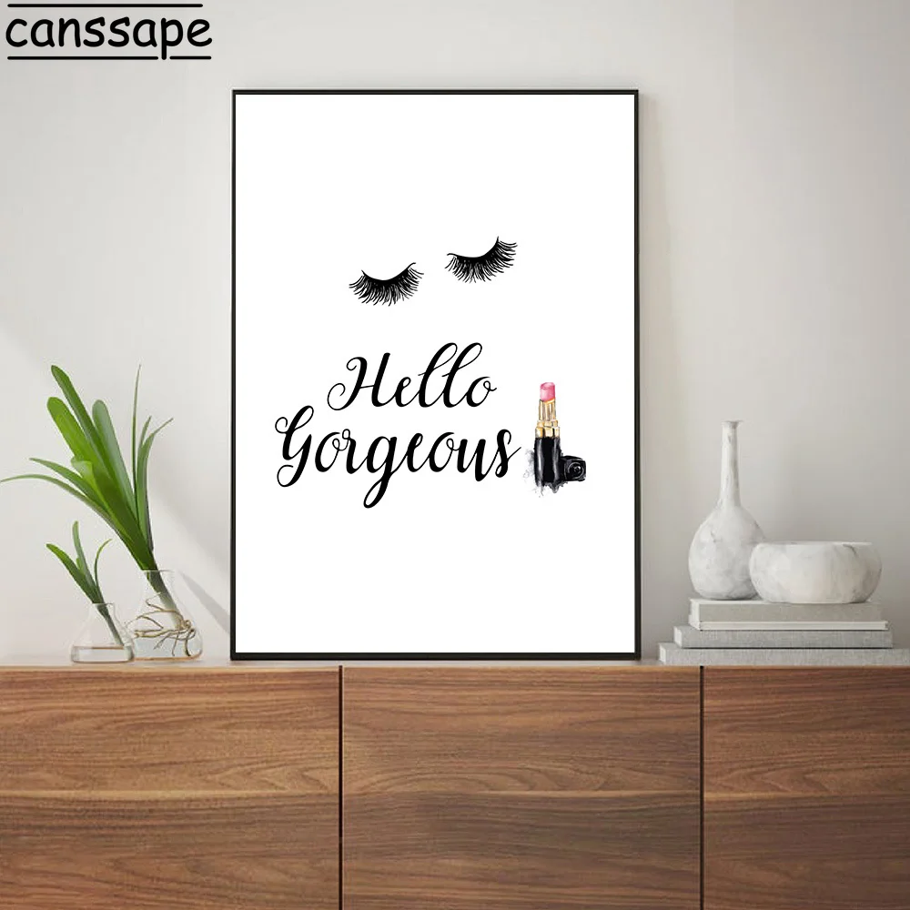 Модные постеры и принты для макияжа настенное художественное изображение помады
