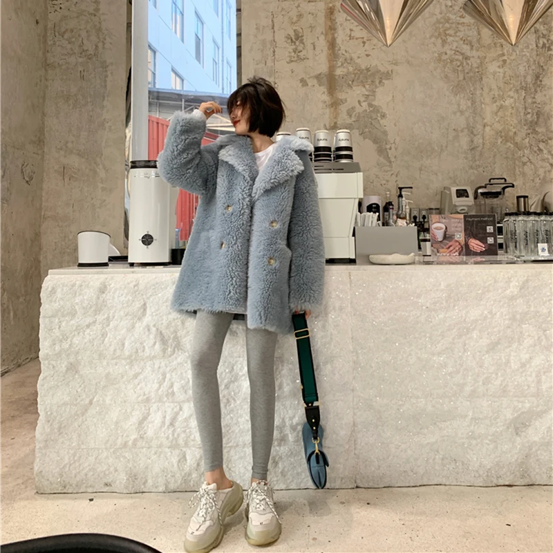 

Faux Winter Quality Women High Rabbit Fur Coat Luxury Long Fur Coat Loose Lapel OverCoat Thick Warm Plus Size Female Plush Coats