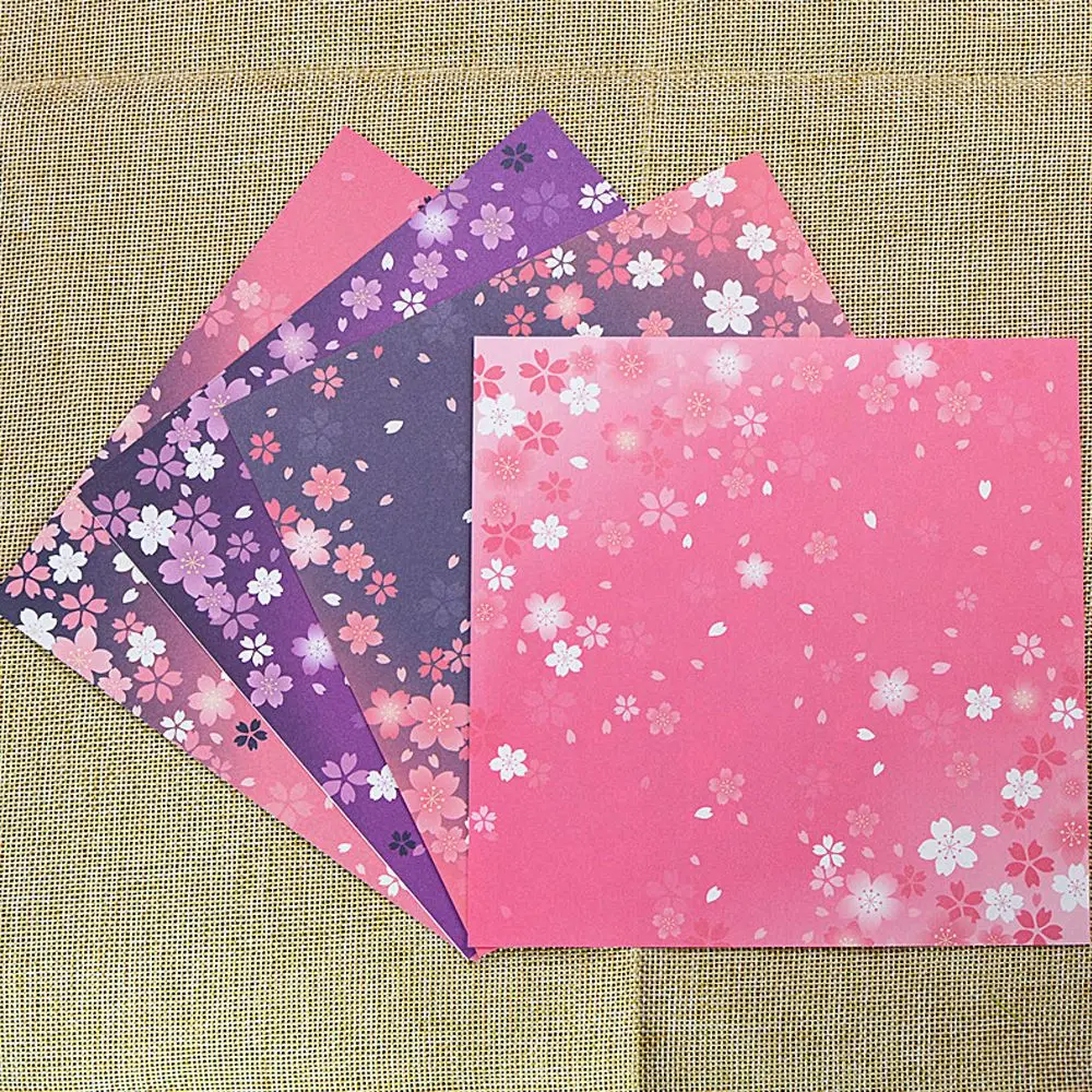 60 шт. квадратная бумага Оригами двухсторонняя цветущая вишня Складные красочные