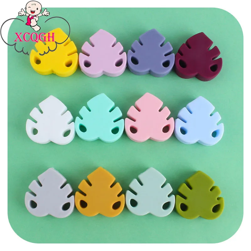 5 шт. Силиконовые Прорезыватели для зубов в форме листьев |