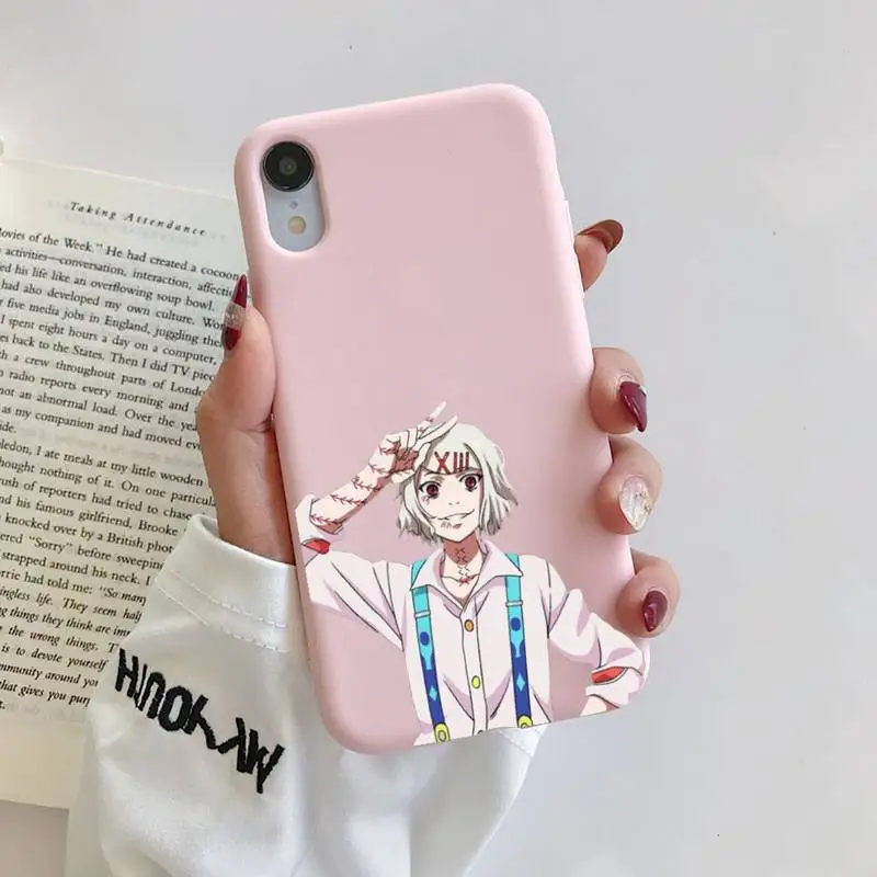 

JUUZOU SUZUYA Tokyo Ghouls Original Liquid Silicone Phone Case For iphone 11 Pro Max X XS Max XR Shell For iPhone 7 8 6 6S Plus