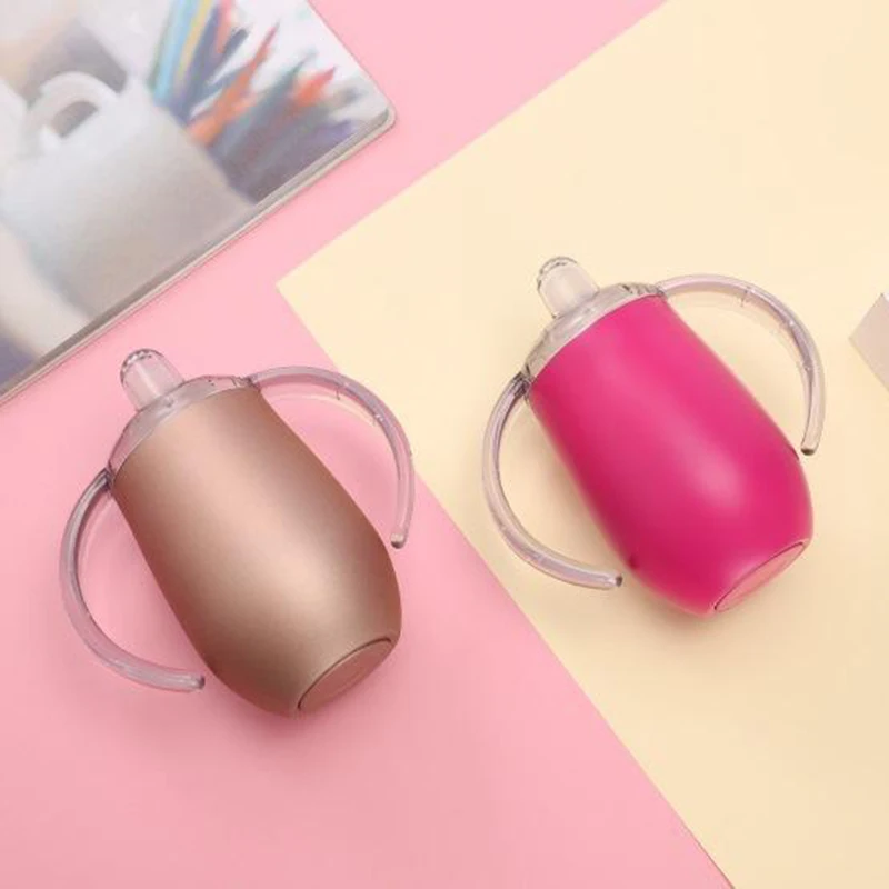 10 унций Sippy Cup детский стаканчик с ручкой изолированный термос из нержавеющей