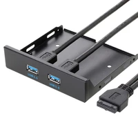 3 5 inch 19pin to usb3 0 hub usb 3 0 front panel dual port expansion floppy drive one for two ssd