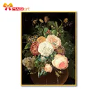 вышивка крестом наборы рукоделие, наборы для вышивки 11CT водорастворимые рисунки на холсте 14CT цветы, притягивающие бабочки-NCMF307