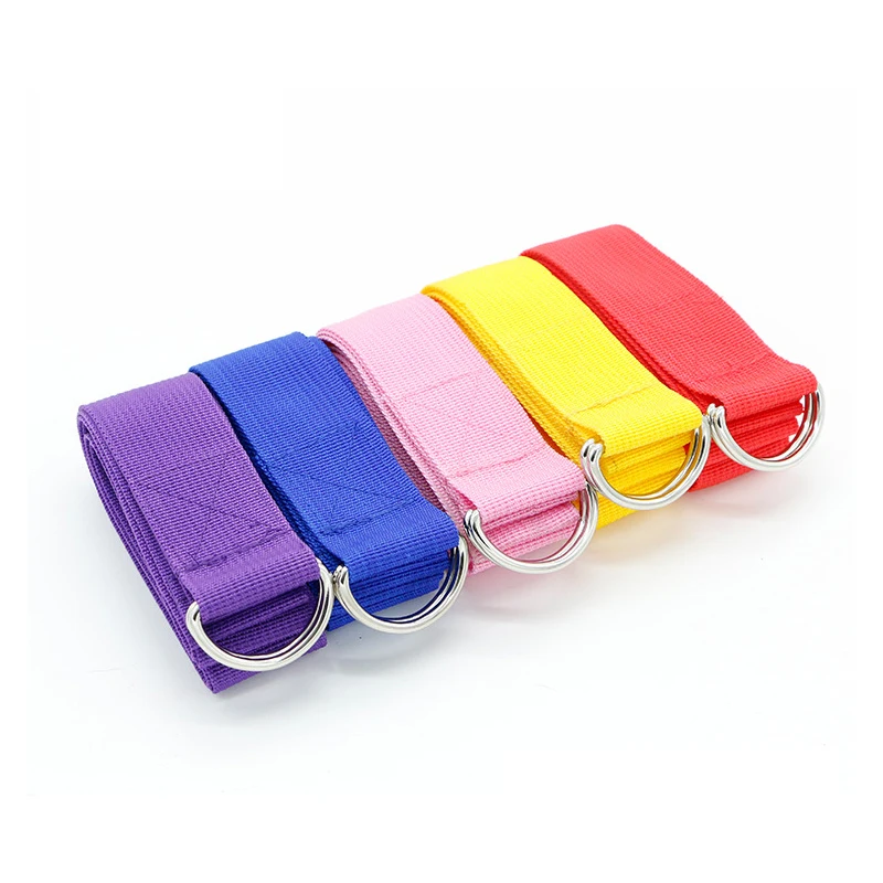 Регулируемый спортивный эластичный ремень пояс с D-образным кольцом хлопковый