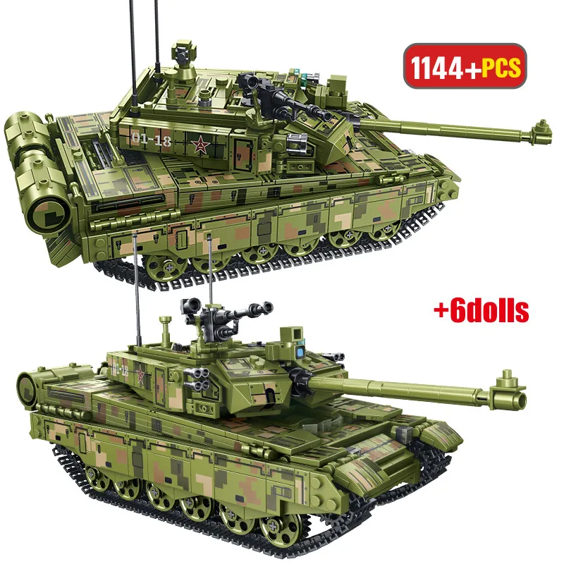 SEMBO 1144 шт. городской военный боевой танк высокотехнологичные строительные блоки