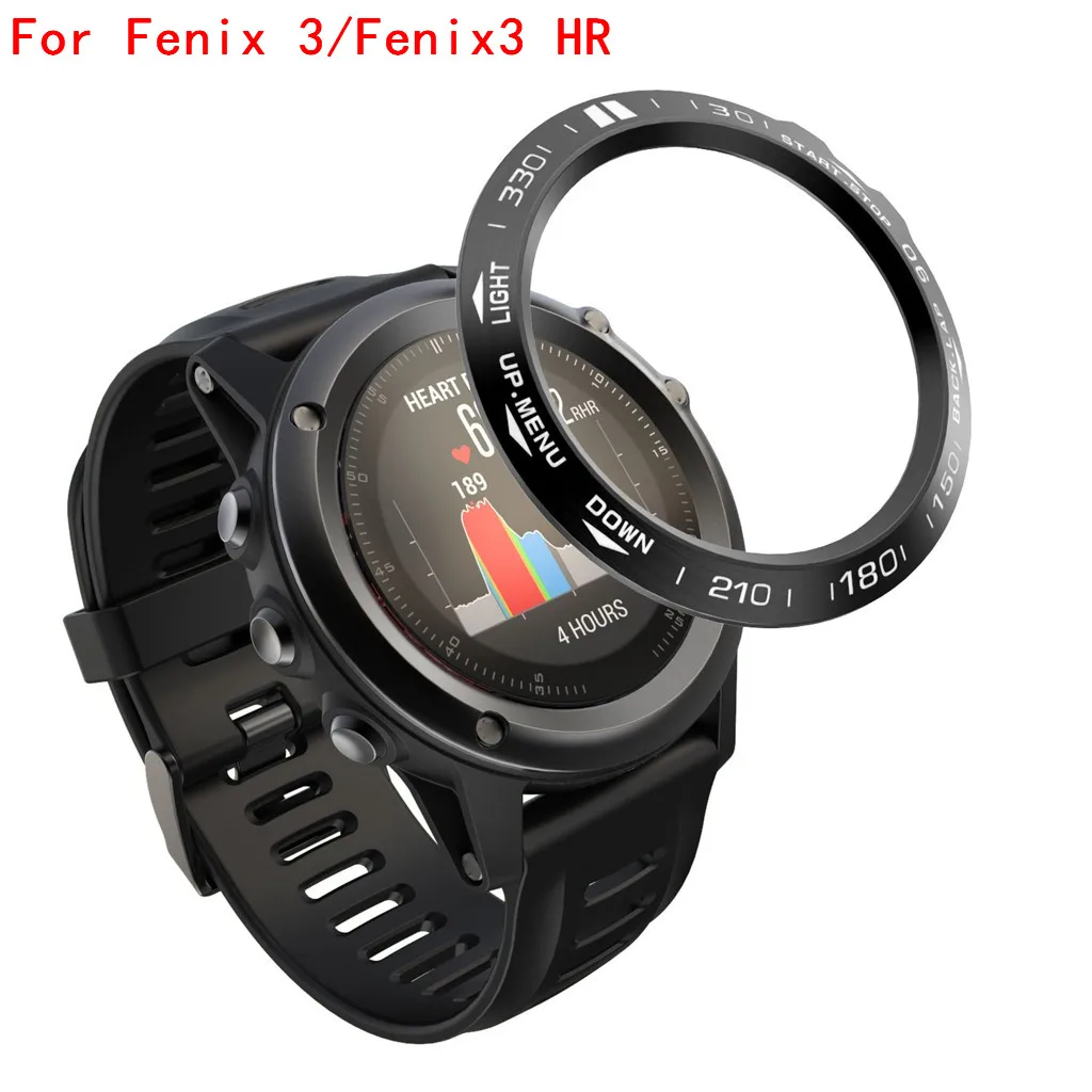 Для Garmin Fenix 3 / Fenix3 HR Безель кольцо клейкая Крышка Корпус из нержавеющей стали