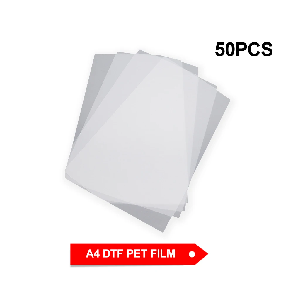 

50PCS A4 PET Film DTF Transfer Film For A4 DTF Printer Direct Transfer Film a4 t shirt Printing Machine For L805 A4 DTF Printer
