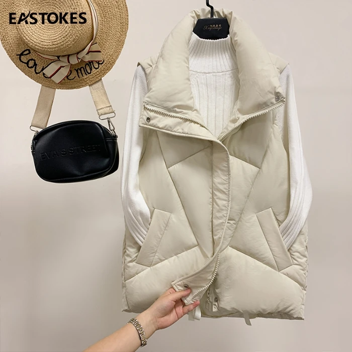Eastokes зимние женские жилеты со стоячим воротником новинка 2019 короткий жилет с