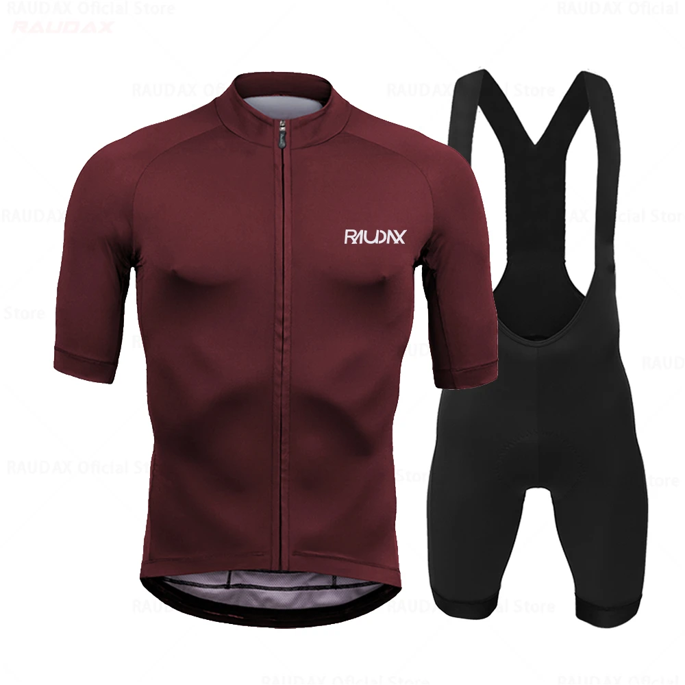 

RAUDAX Cycling Set 2021 Pro Breathable Quick-Dry Cycling Jerseys Set Men's Bicycle Wear MTB Mountain Bike Sportswear Uniform