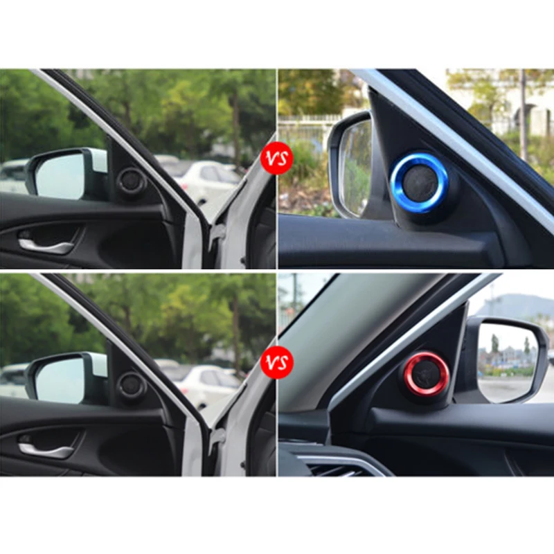 2 шт. автомобильный аудио радио динамик отделка кольца алюминиевый сплав кольцо