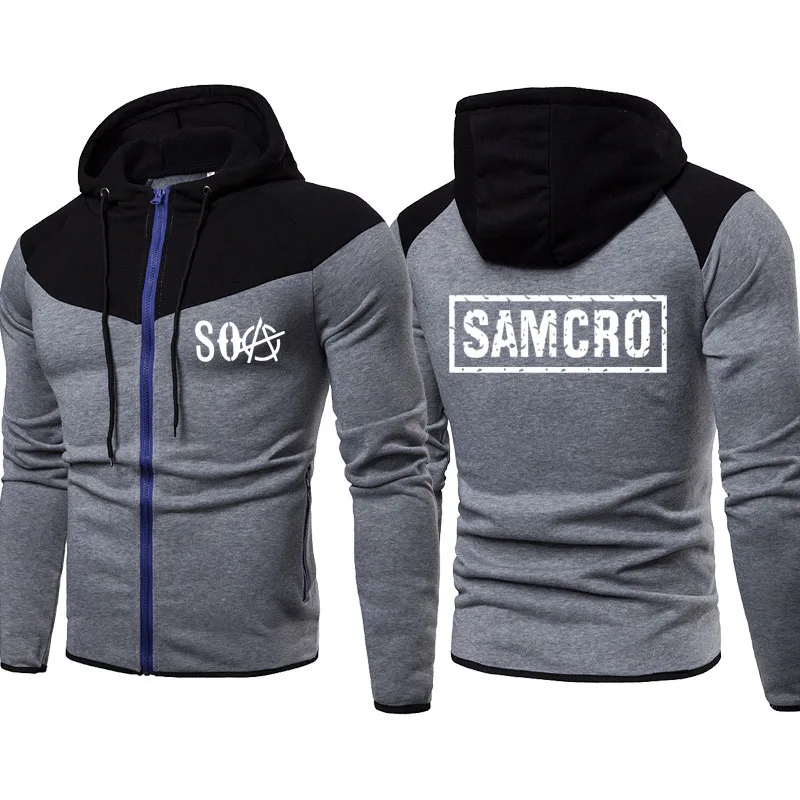 

Мужская хлопковая куртка SOA Sons of анархии с принтом SAMCRO, модная повседневная мужская куртка с вышивкой в стиле Харадзюку, новинка 2021