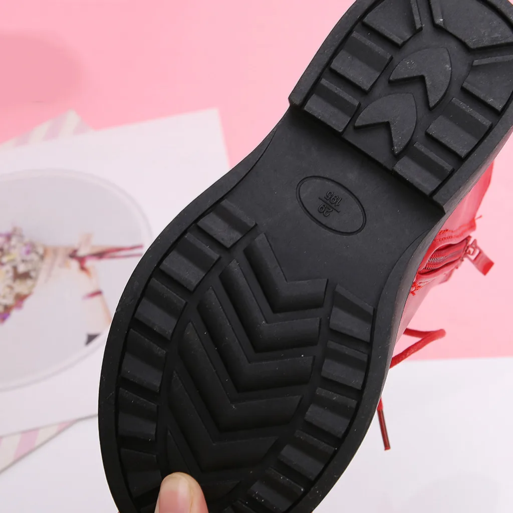winter boots Children Baby toddler girl boots princess Cartoon Shoes Leather Winter Cotton Warm winter boots kids#Y3