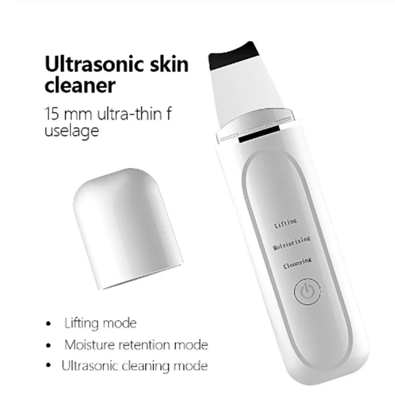 Ультразвуковая ионная Глубокая очистка кожи лопата для пилинга очищение пор