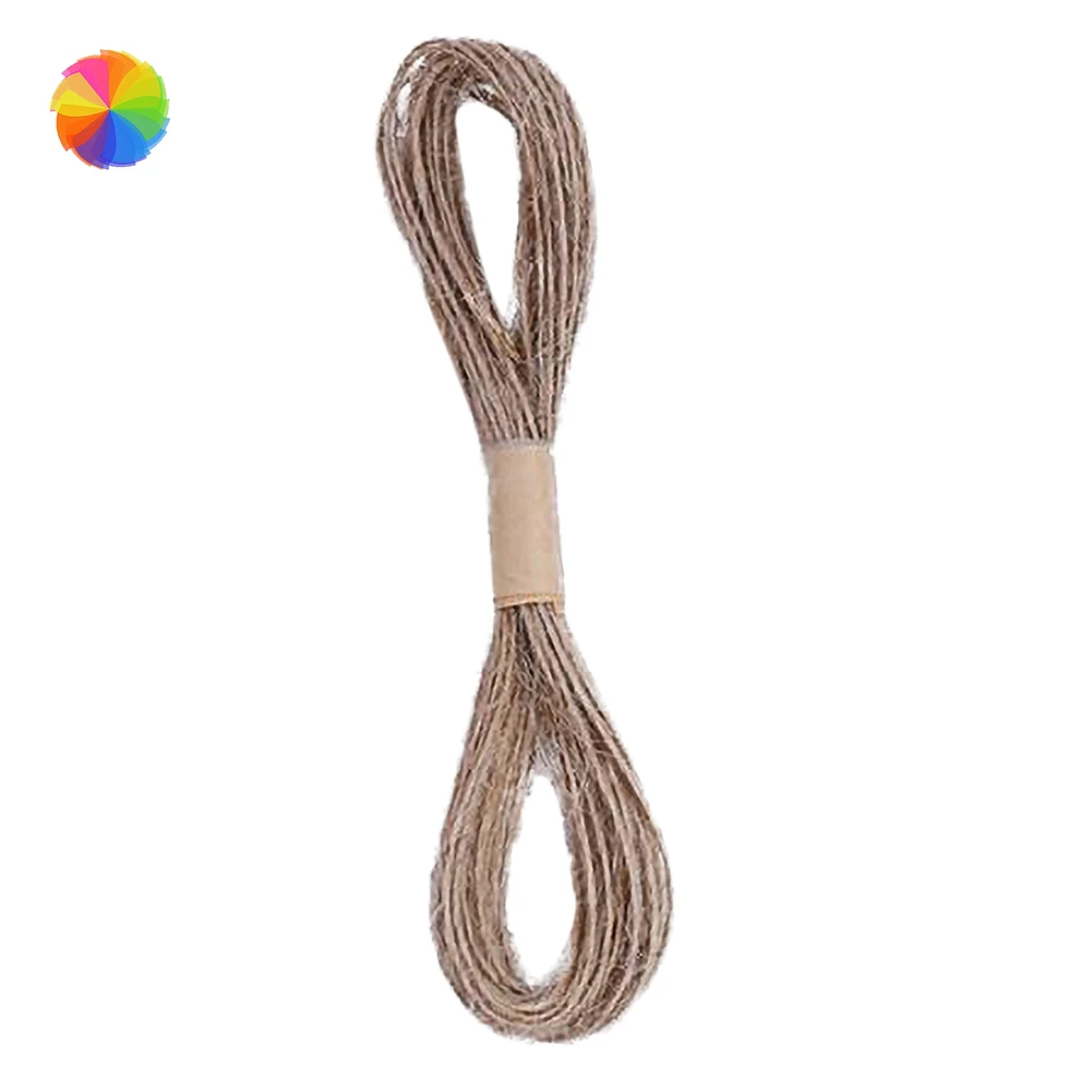 

Natural Jute Rope Hemp Cord Twine Home Wedding Decoration Burlap Ribbon Handwork Gift Christmas Birthday Party Wrapping TLSM