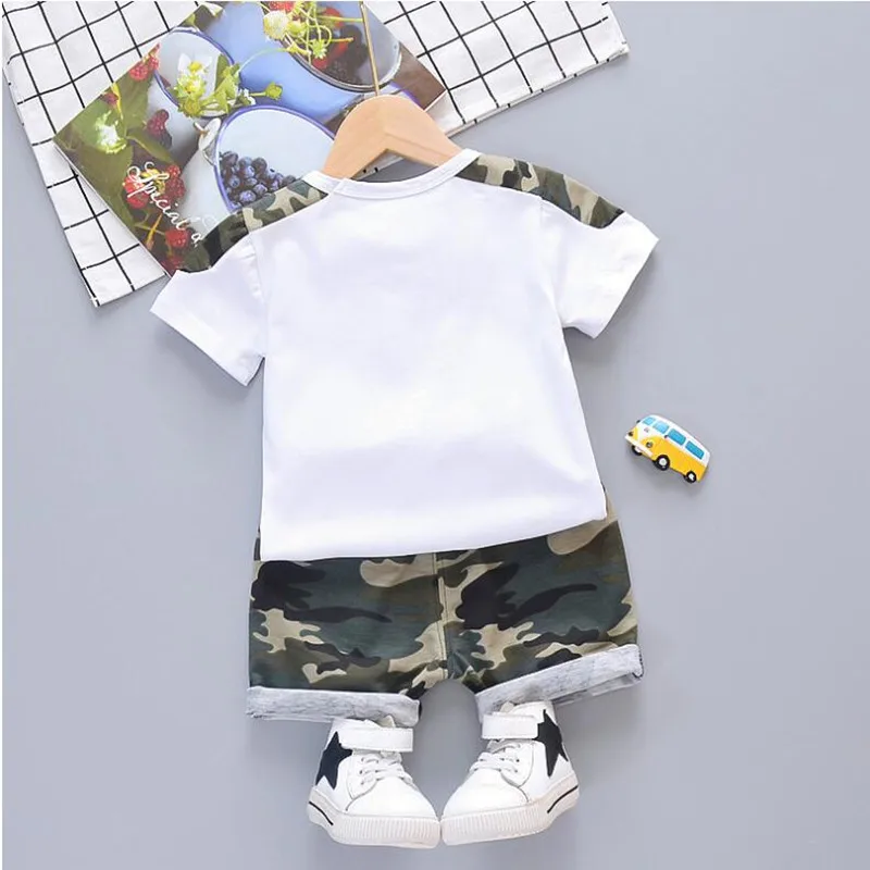 Комплект одежды для маленьких мальчиков летняя хлопковая футболка и шорты