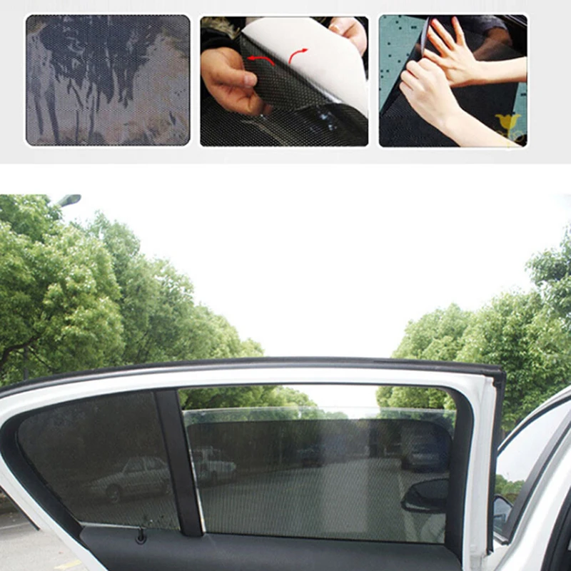 

2 Pcs 72X52CM Car Styling Car Sunshade Electrostatic Stickers Auto Supplies Sun Block Sun-shading Stickers