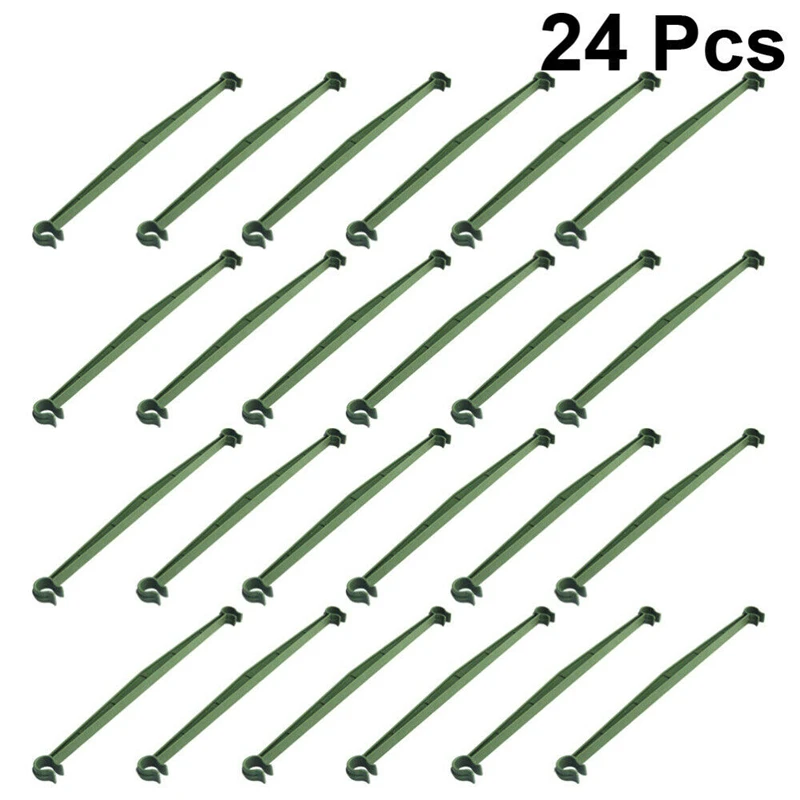 

24 Pcs Plant Fixed Connector Rod Plastic Gardening Pillar Expandable Tomato Connector Stake Arms for 11/16mm Connecting Rod