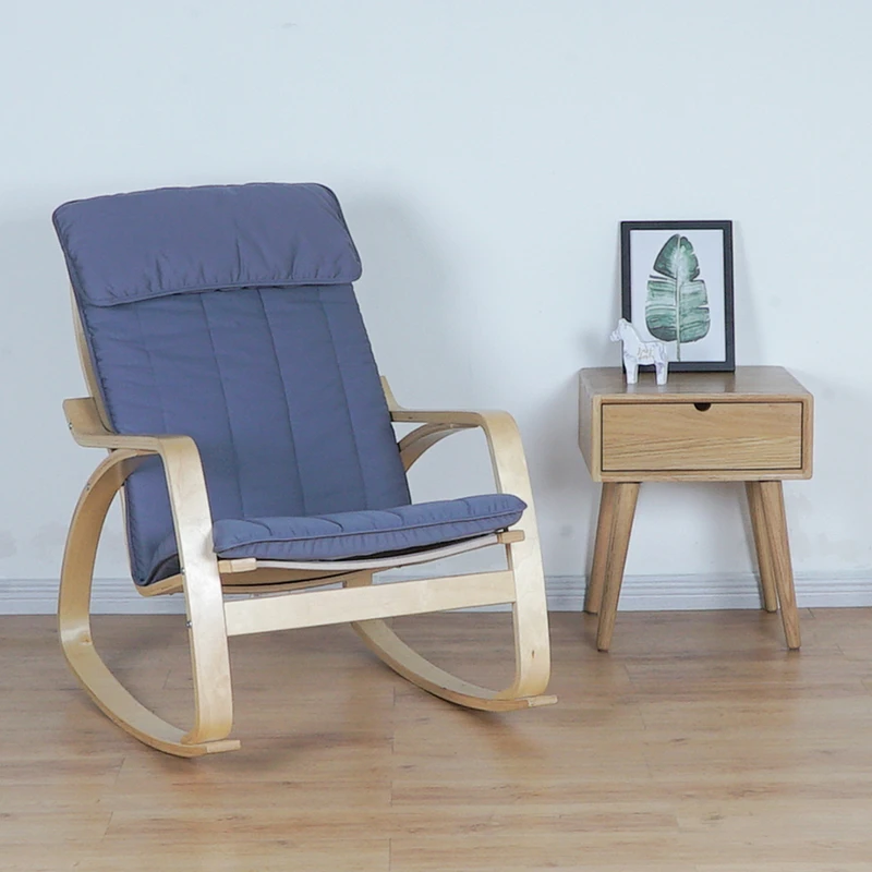

Comfortable Relax Wood Adult Rocking Chair Armchair Living Room Furniture Modern Bentwood Lounge Recliner Rocker Glider Chair