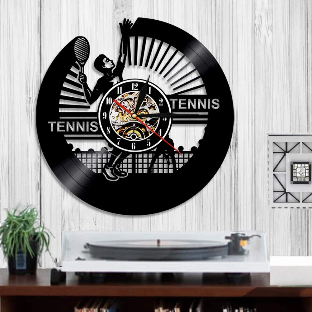 Спортивные художественные декоративные 3D настенные часы для игры в теннис